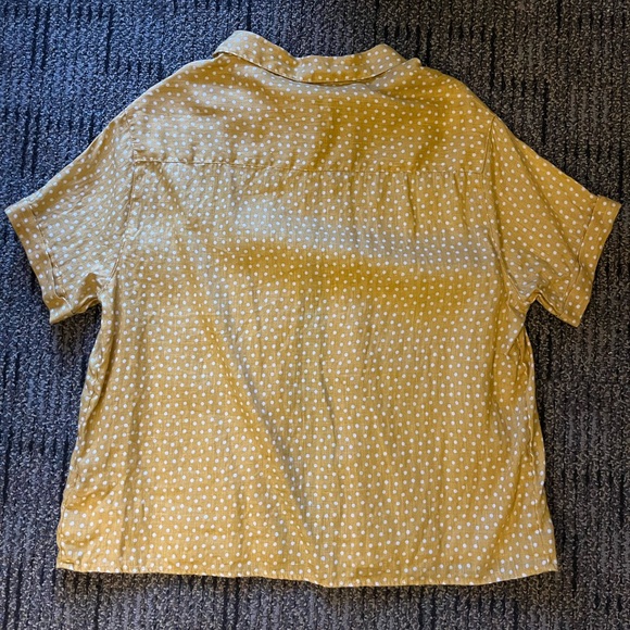Rachel Zoe Yellow Short Sleeve Button Down - Picture 2 of 3